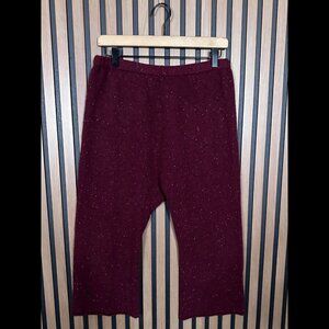The Great Sweatpants 1 / S Womens Red Spatter 100% Cashmere Cropped Cut Off